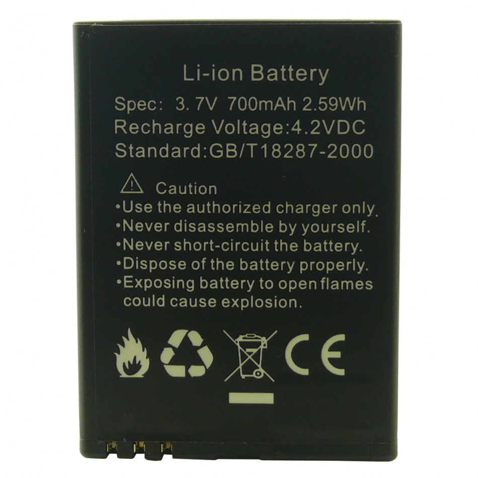 Batteria GB-T18287-2000 a litio 700mAh bulk Batteria GB-T18287-2000 a litio 700mAh bulk