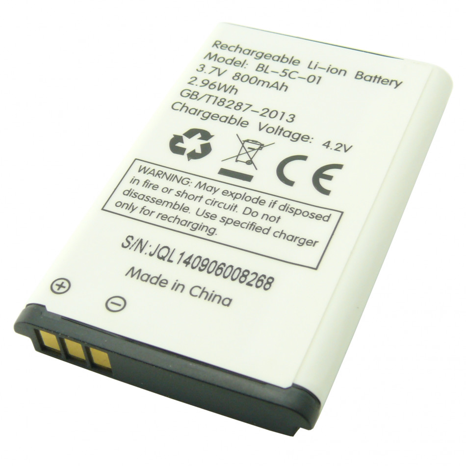 Batteria BL-5C-01 a litio 800mAh bulk Batteria BL-5C-01 a litio 800mAh bulk