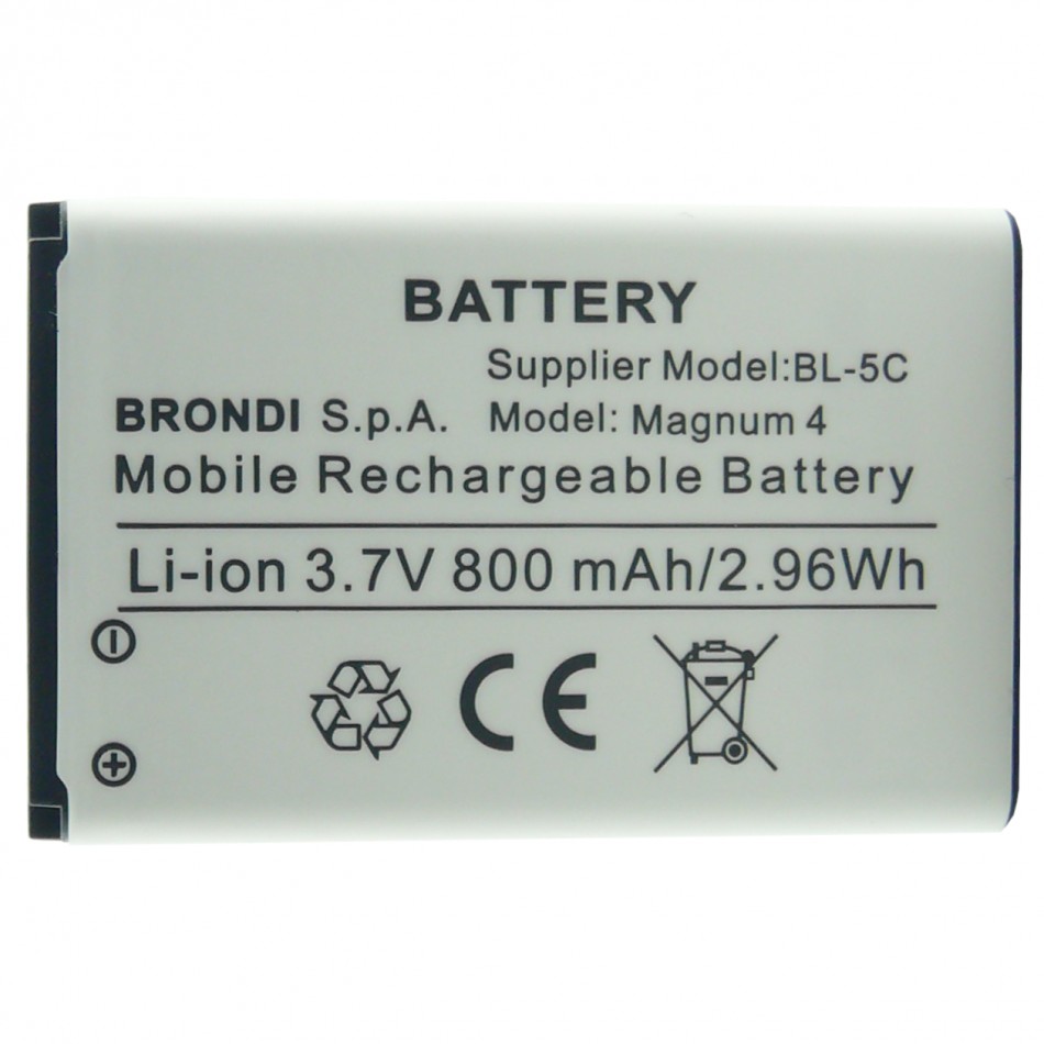 Batteria BL-5C a litio 800mAh bulk Batteria BL-5C a litio 800mAh bulk