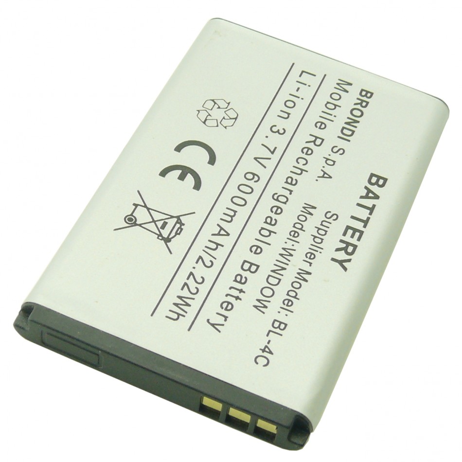 Batteria BL-4C a litio 600 mAh bulk Batteria BL-4C a litio 600 mAh bulk