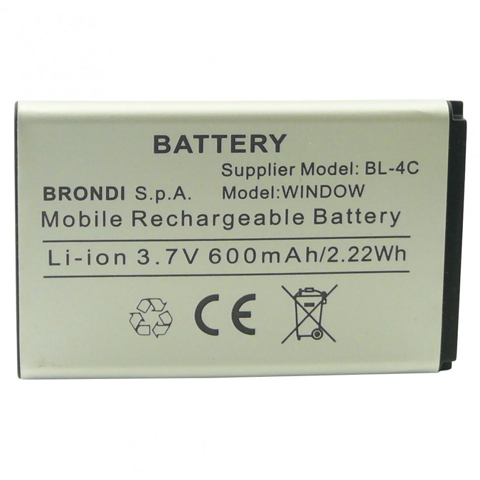 Batteria BL-4C a litio 600 mAh bulk Batteria BL-4C a litio 600 mAh bulk