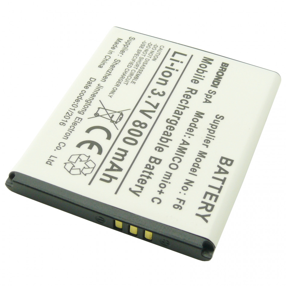Batteria F6 a litio 800 mAh bulk Batteria F6 a litio 800 mAh bulk