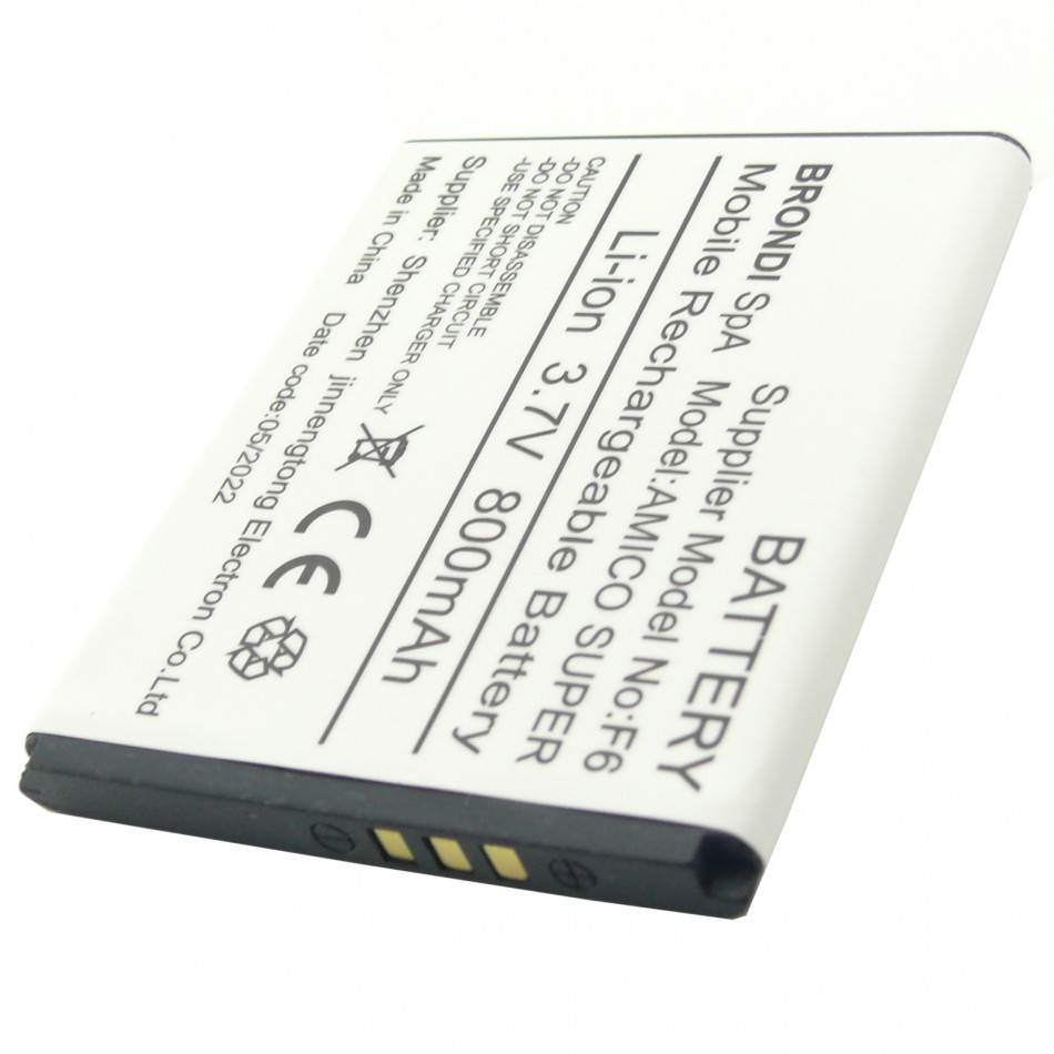Batteria F6 a litio 800 mAh bulk Batteria F6 a litio 800 mAh bulk