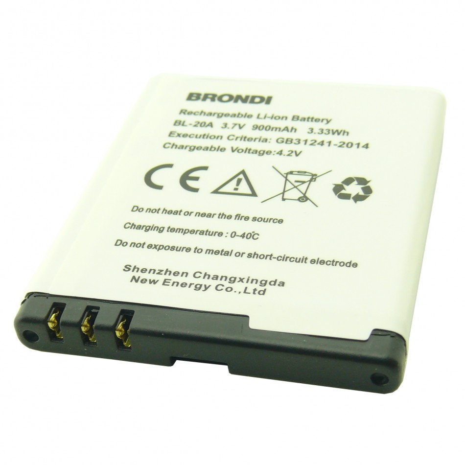 Batteria BL-20A a litio 900mAh bulk Batteria BL-20A a litio 900mAh bulk