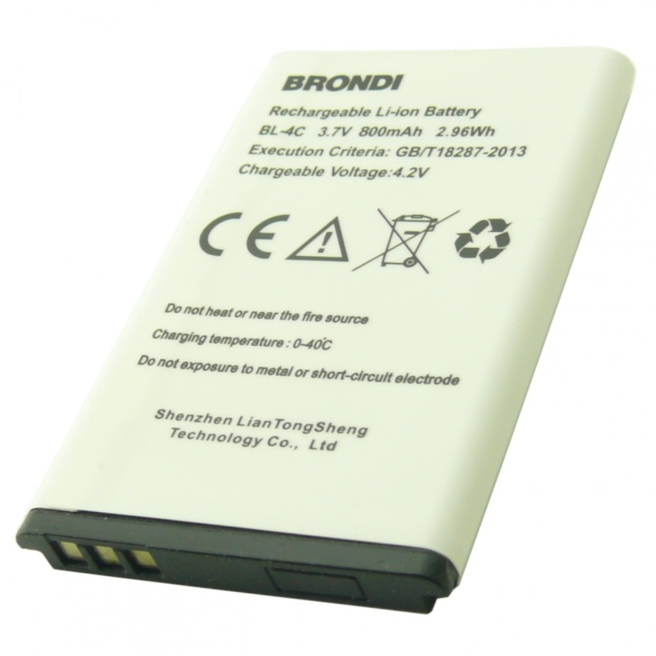 Batteria BL-4C a litio 800mAh bulk Batteria BL-4C a litio 800mAh bulk