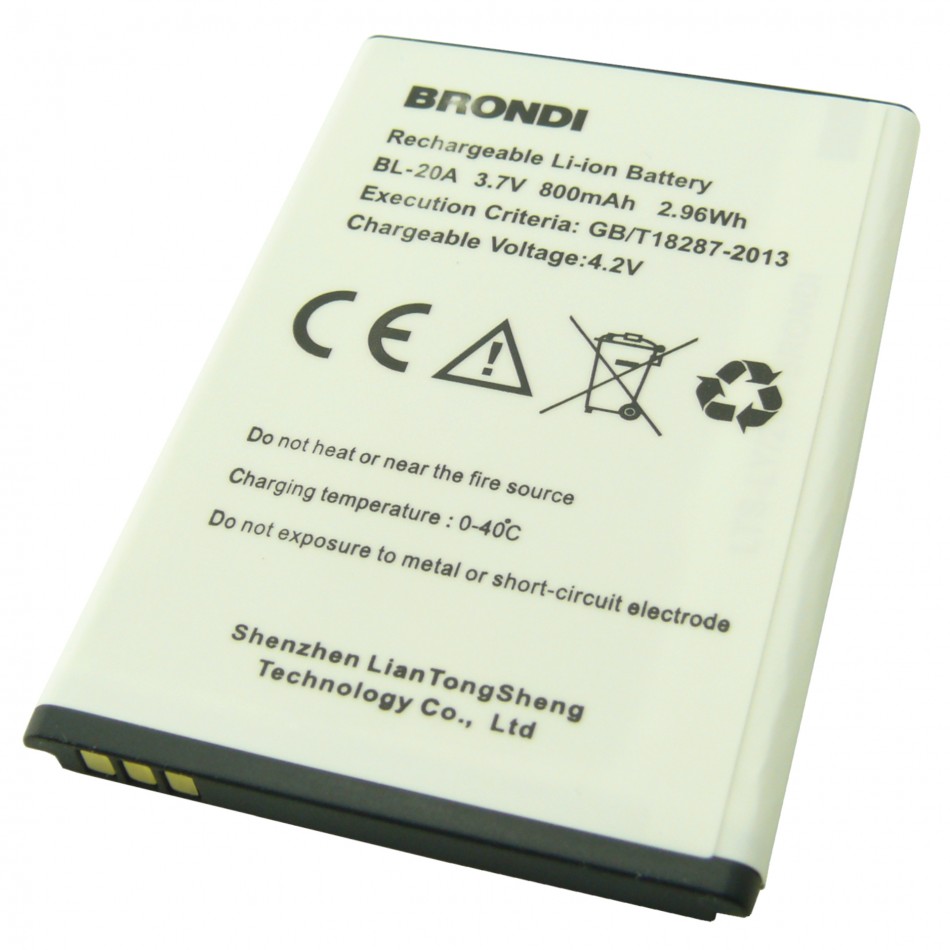 Batteria BL-20A a litio 800mAh bulk Batteria BL-20A a litio 800mAh bulk