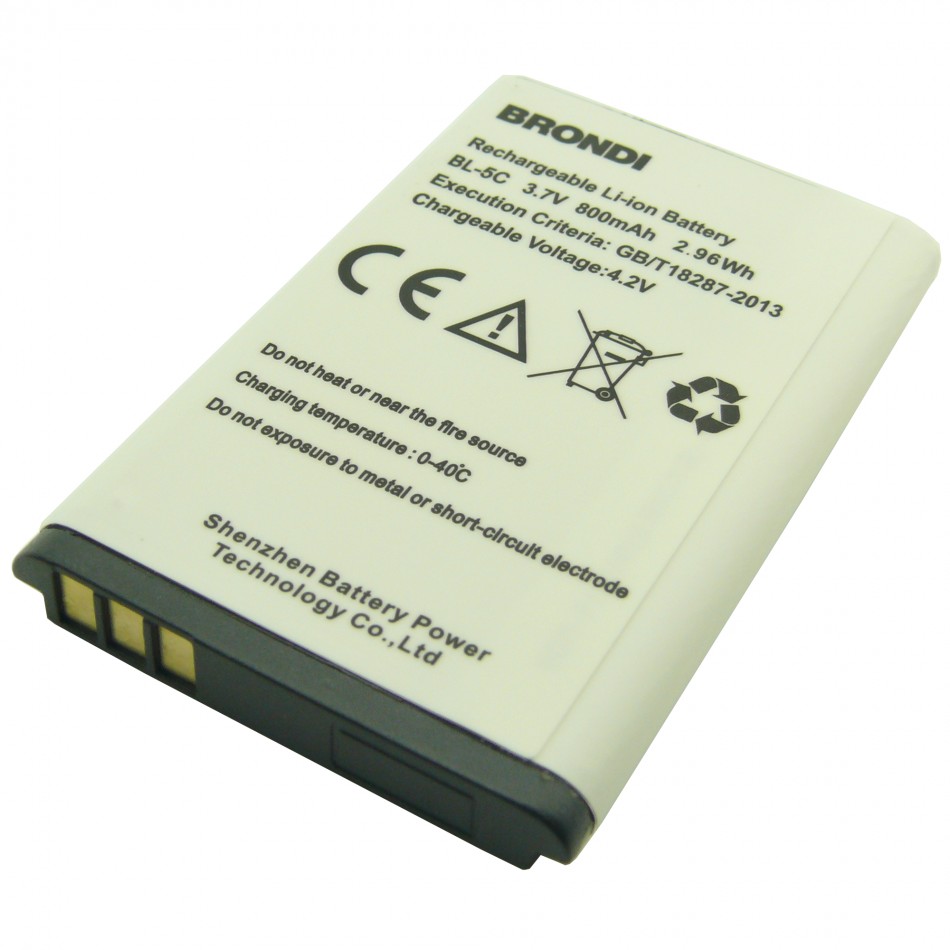 Batteria BL-5C a litio 800mAh bulk Batteria BL-5C a litio 800mAh bulk