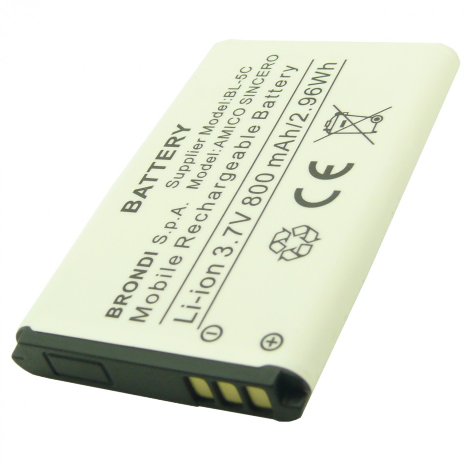 Batteria BL-5C a litio 800 mAh bulk Batteria BL-5C a litio 800 mAh bulk