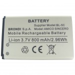 Batteria BL-5C a litio 800 mAh bulk