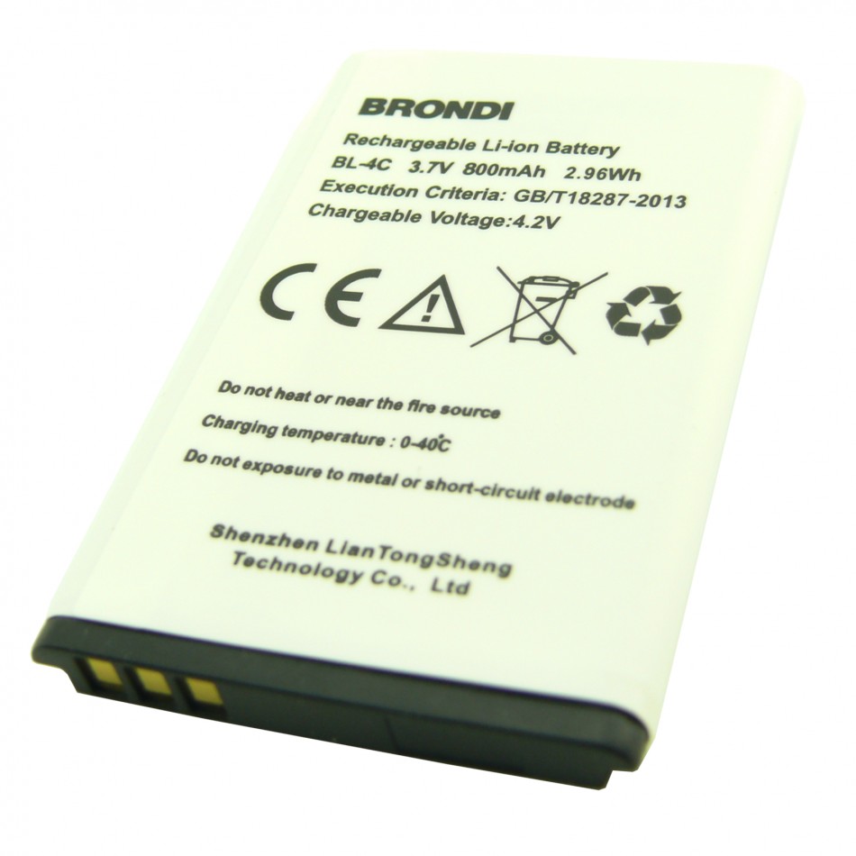 Batteria BL-4C a litio 800mAh bulk Batteria BL-4C a litio 800mAh bulk