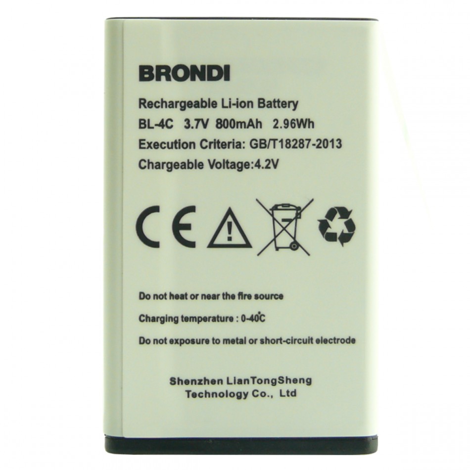 Batteria BL-4C a litio 800mAh bulk Batteria BL-4C a litio 800mAh bulk