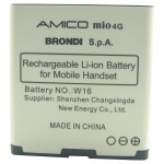 30002922 Batteria W16 a litio 1200mAh bulk per Brondi Amico Mio 4G
