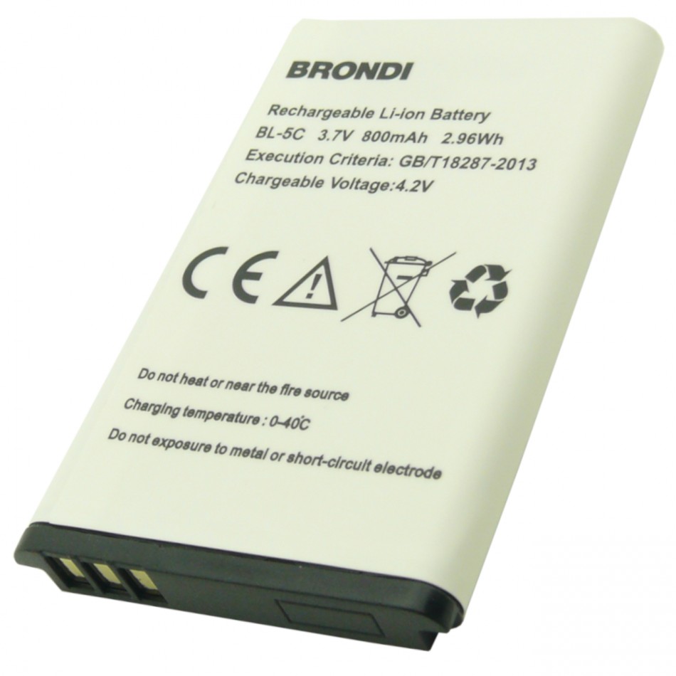 Batteria BL-5C a litio 800mAh bulk Batteria BL-5C a litio 800mAh bulk