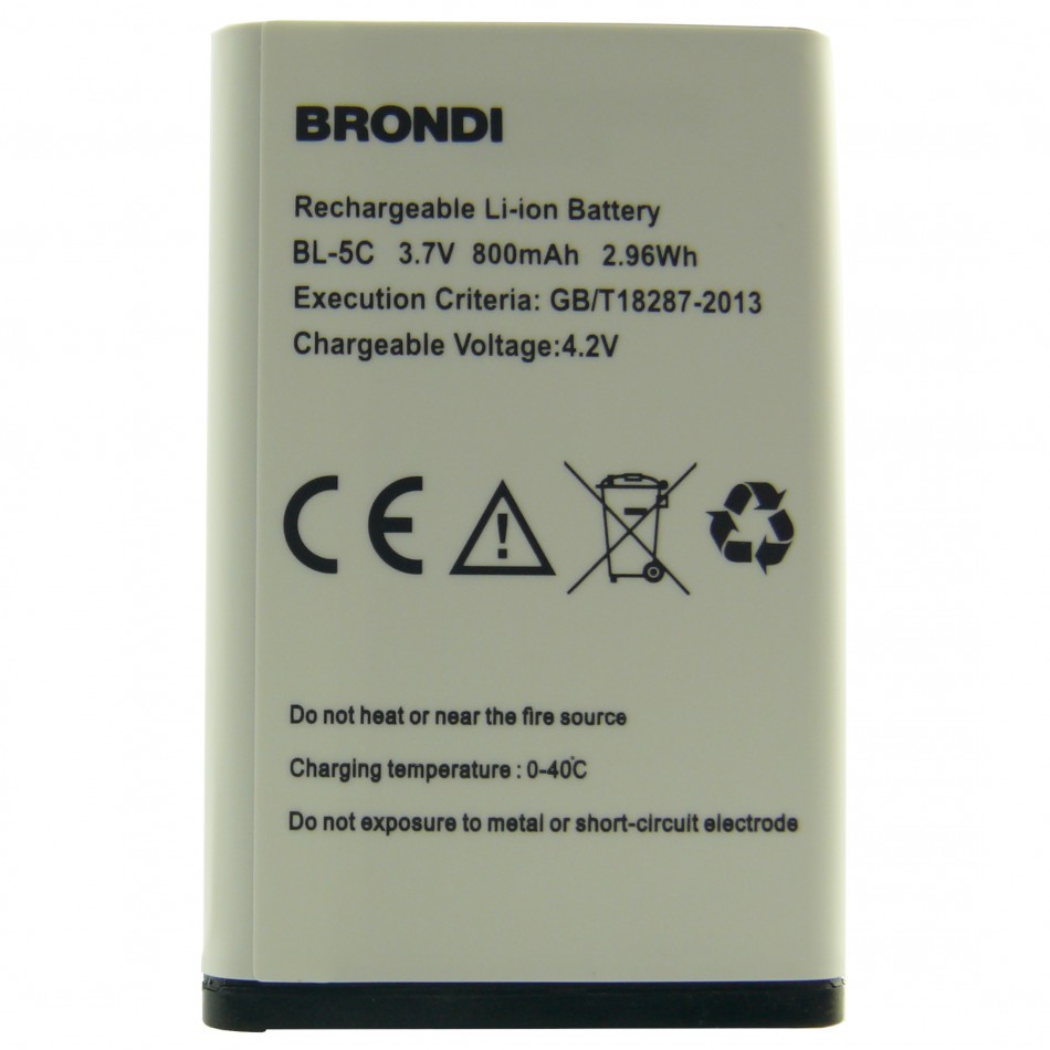 Batteria BL-5C a litio 800mAh bulk Batteria BL-5C a litio 800mAh bulk