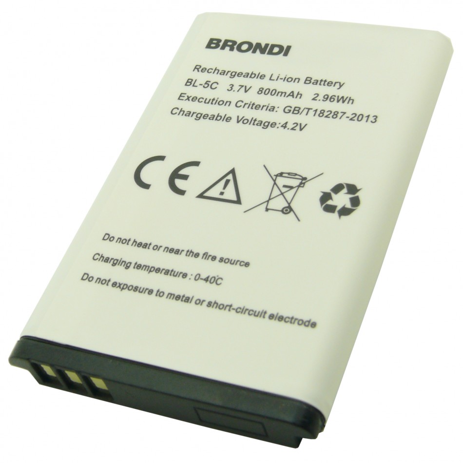 Batteria BL-5C a litio 800mAh bulk Batteria BL-5C a litio 800mAh bulk