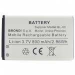 30002946 Batteria BL-6C a litio 800mAh bulk per Brondi Amico Prezioso