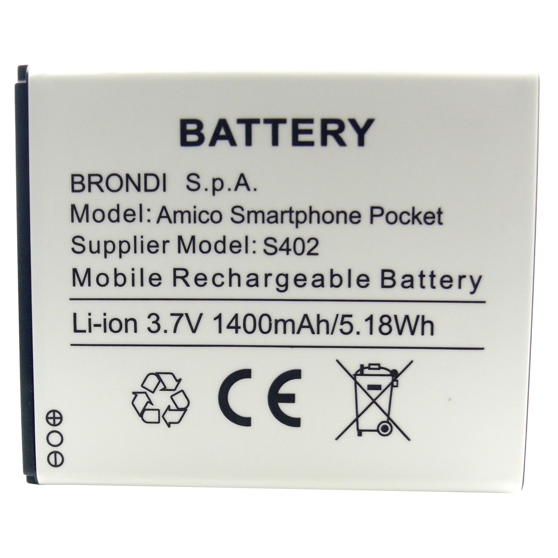 Batteria S402 a litio 1400mAh bulk Batteria S402 a litio 1400mAh bulk