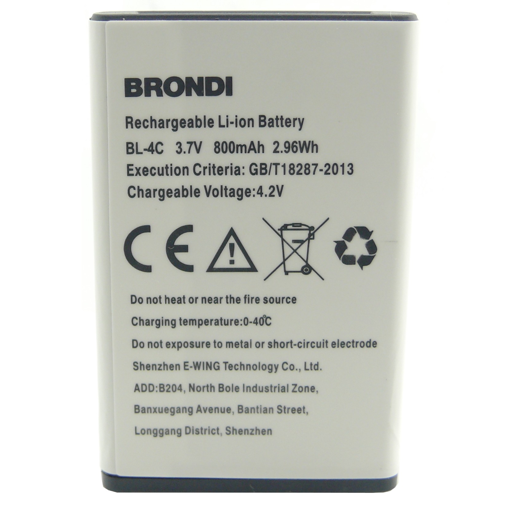 Batteria BL-4C a litio 800 mAh bulk Batteria BL-4C a litio 800 mAh bulk