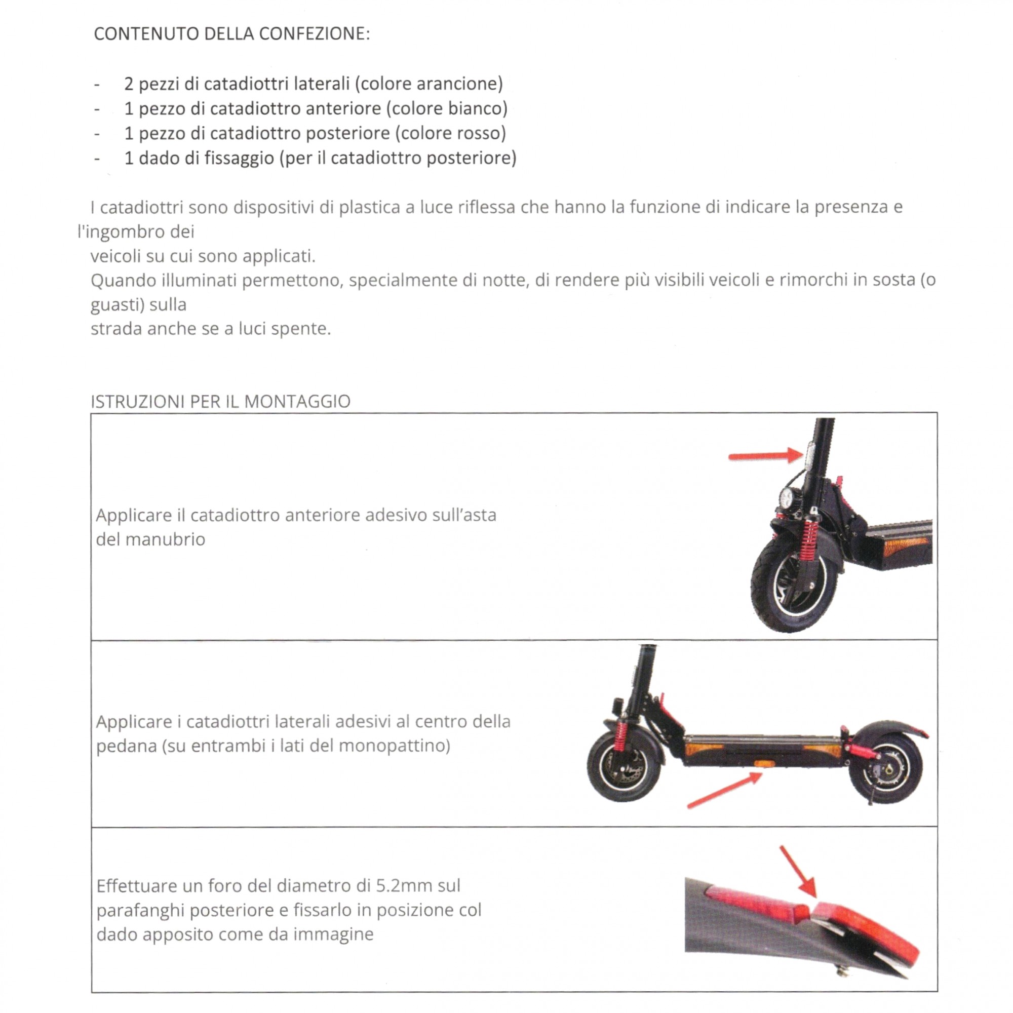 kit catarifrangenti per monopattino kit catarifrangenti per monopattino