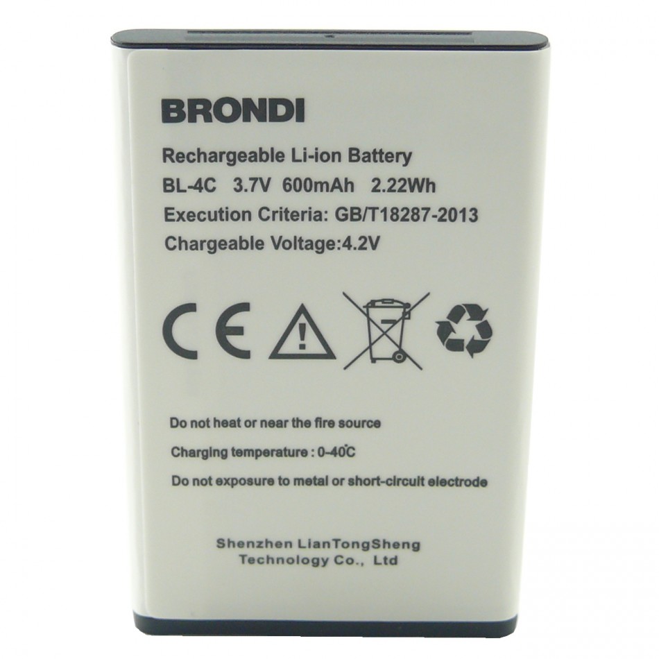 Batteria BL-4C a litio 600 mAh bulk Batteria BL-4C a litio 600 mAh bulk