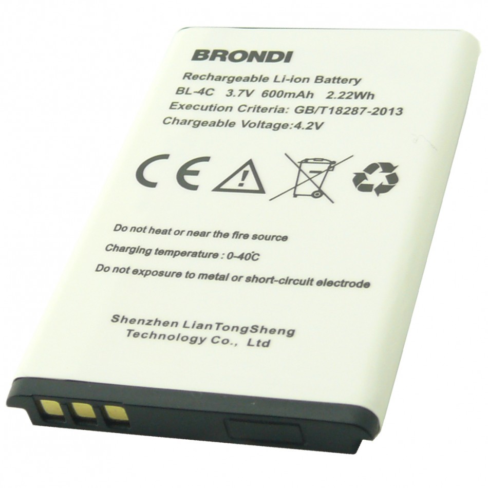 Batteria BL-4C a litio 600 mAh bulk Batteria BL-4C a litio 600 mAh bulk