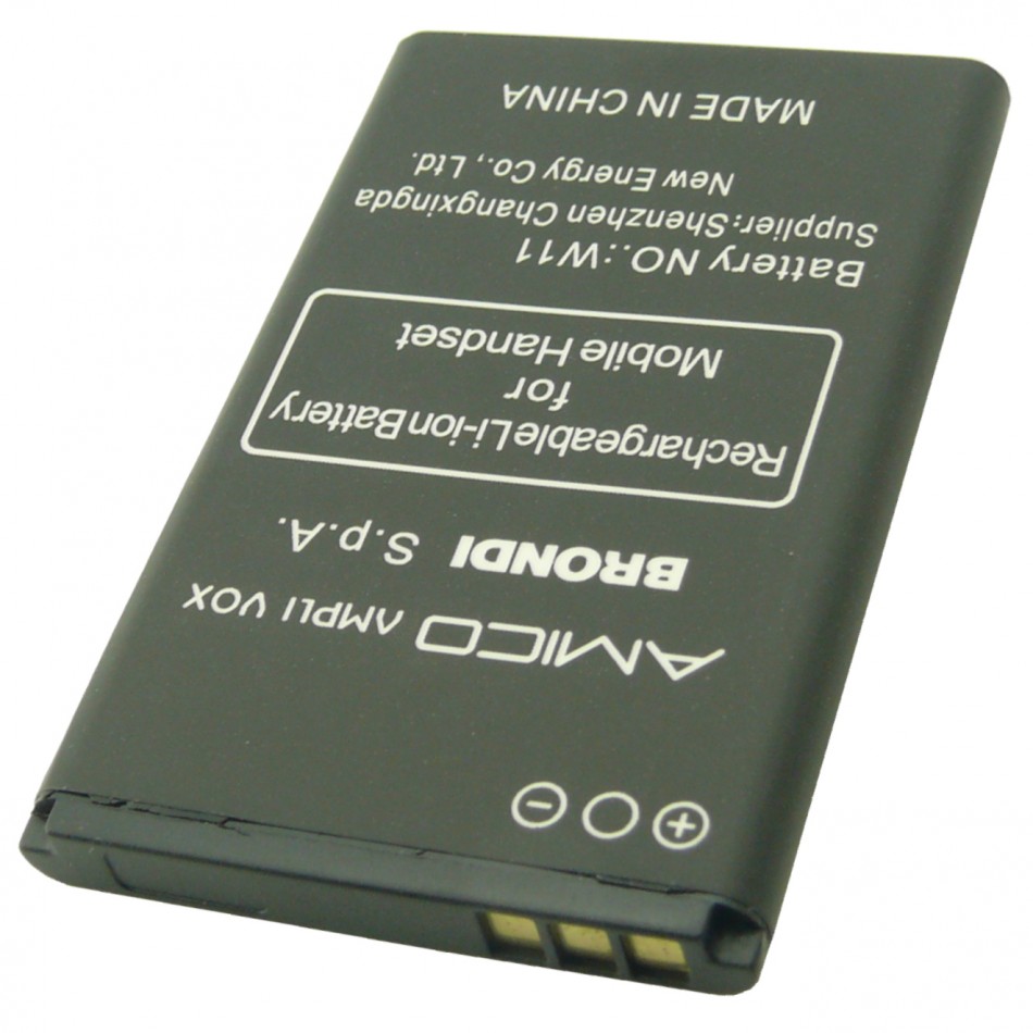 Batteria W11 a litio 800 mAh bulk Batteria W11 a litio 800 mAh bulk