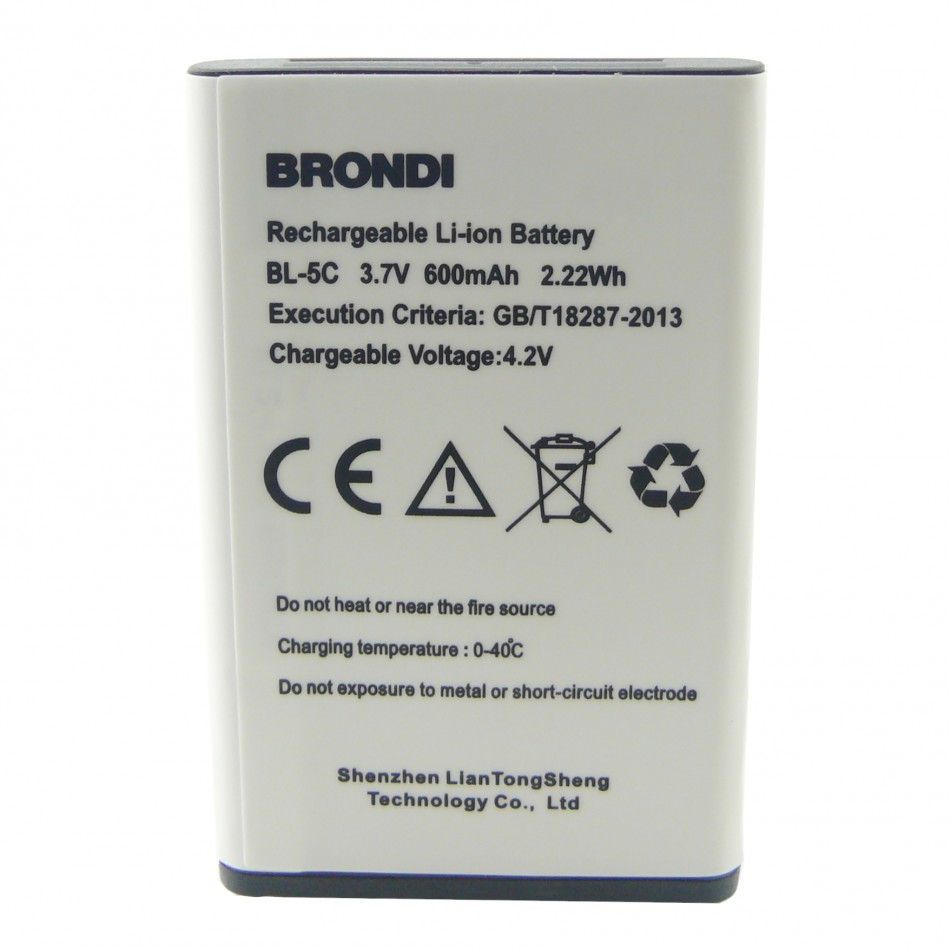 Batteria BL-5C-01 a litio 600mAh bulk Batteria BL-5C-01 a litio 600mAh bulk