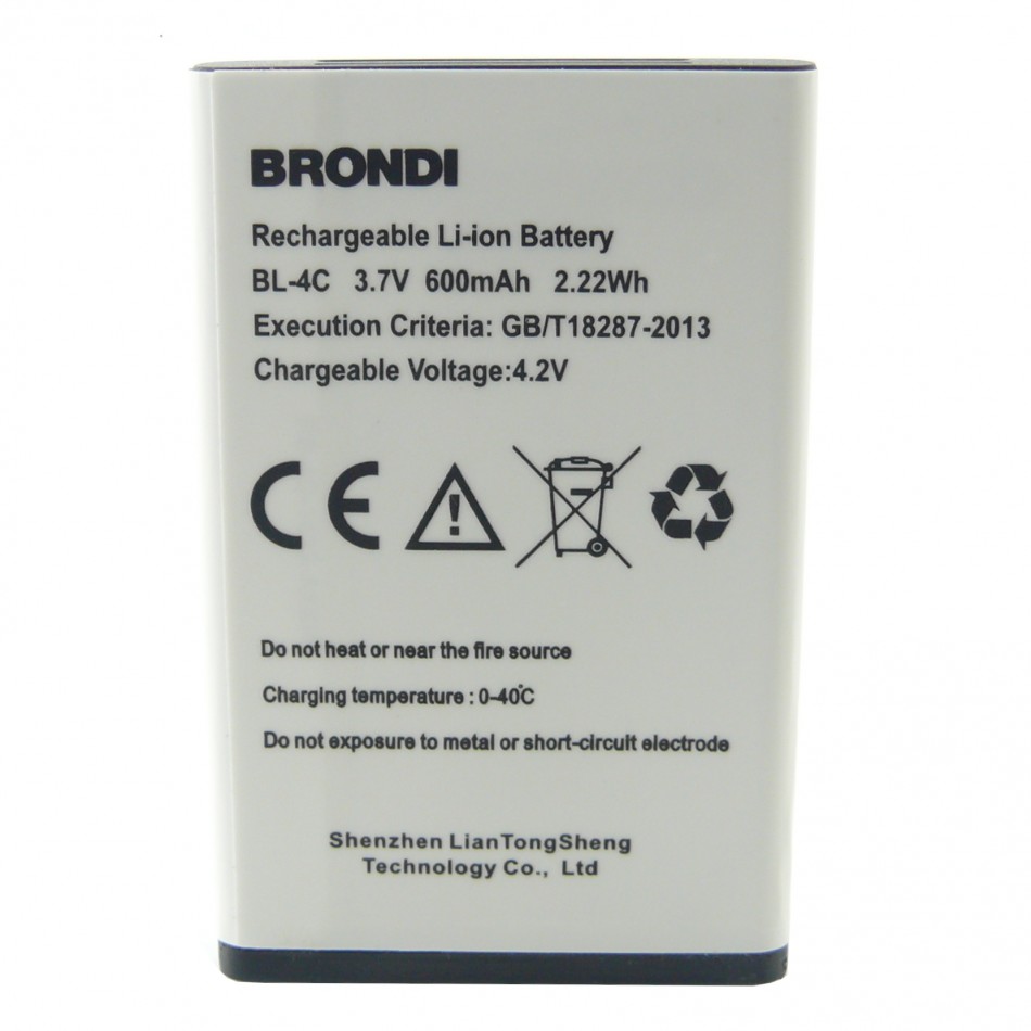Batteria BL-4C a litio 600 mAh bulk Batteria BL-4C a litio 600 mAh bulk