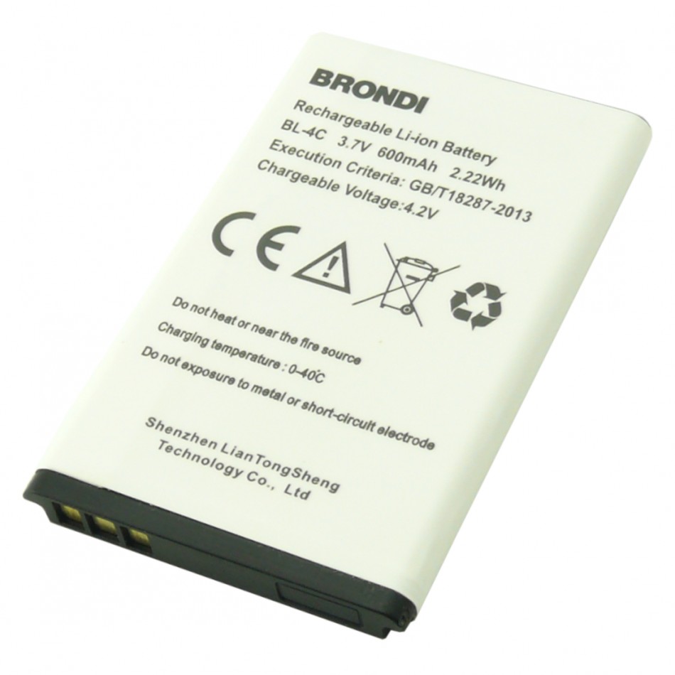 Batteria BL-4C a litio 600 mAh bulk Batteria BL-4C a litio 600 mAh bulk