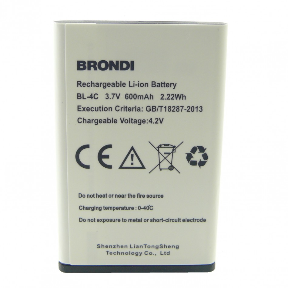 Batteria BL-4C a litio 600 mAh bulk Batteria BL-4C a litio 600 mAh bulk
