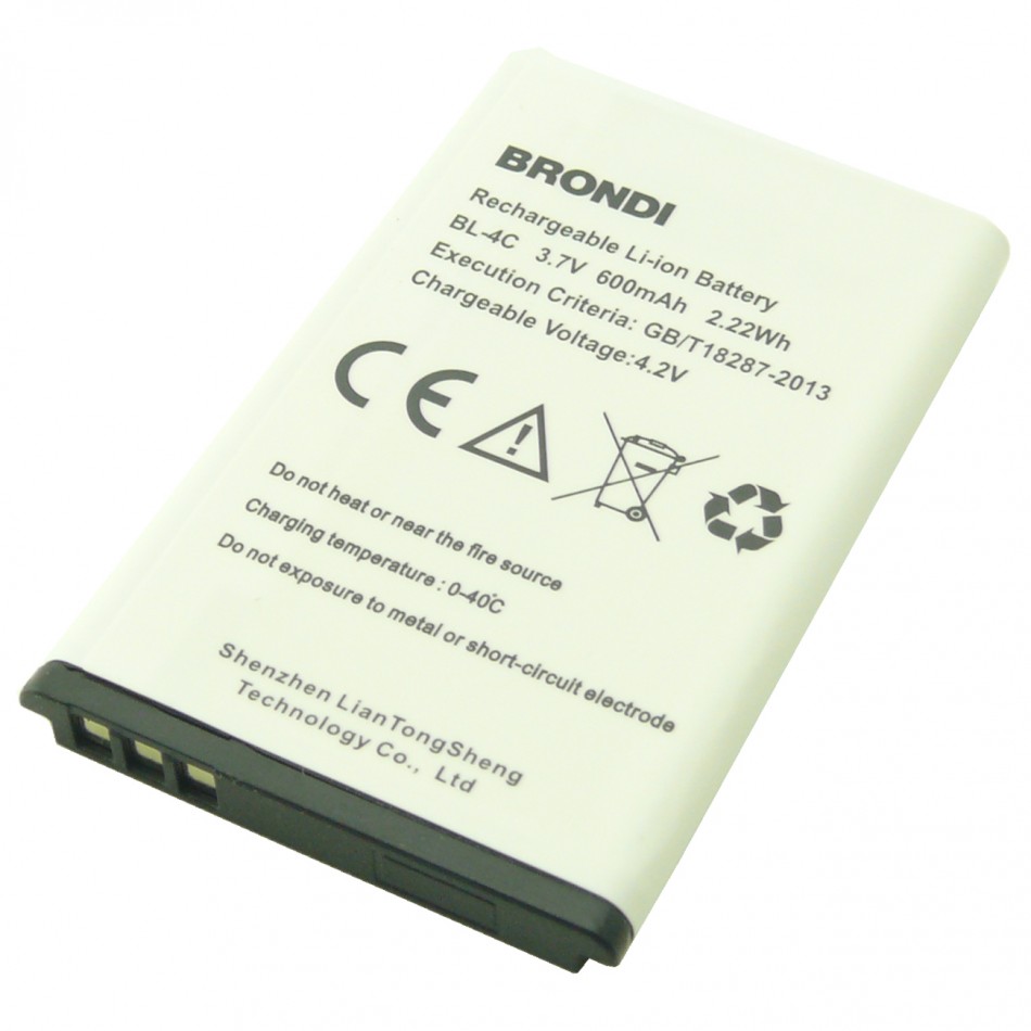Batteria BL-4C a litio 600 mAh bulk Batteria BL-4C a litio 600 mAh bulk