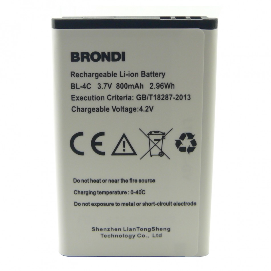 Batteria BL-4C a litio 600 mAh bulk Batteria BL-4C a litio 600 mAh bulk