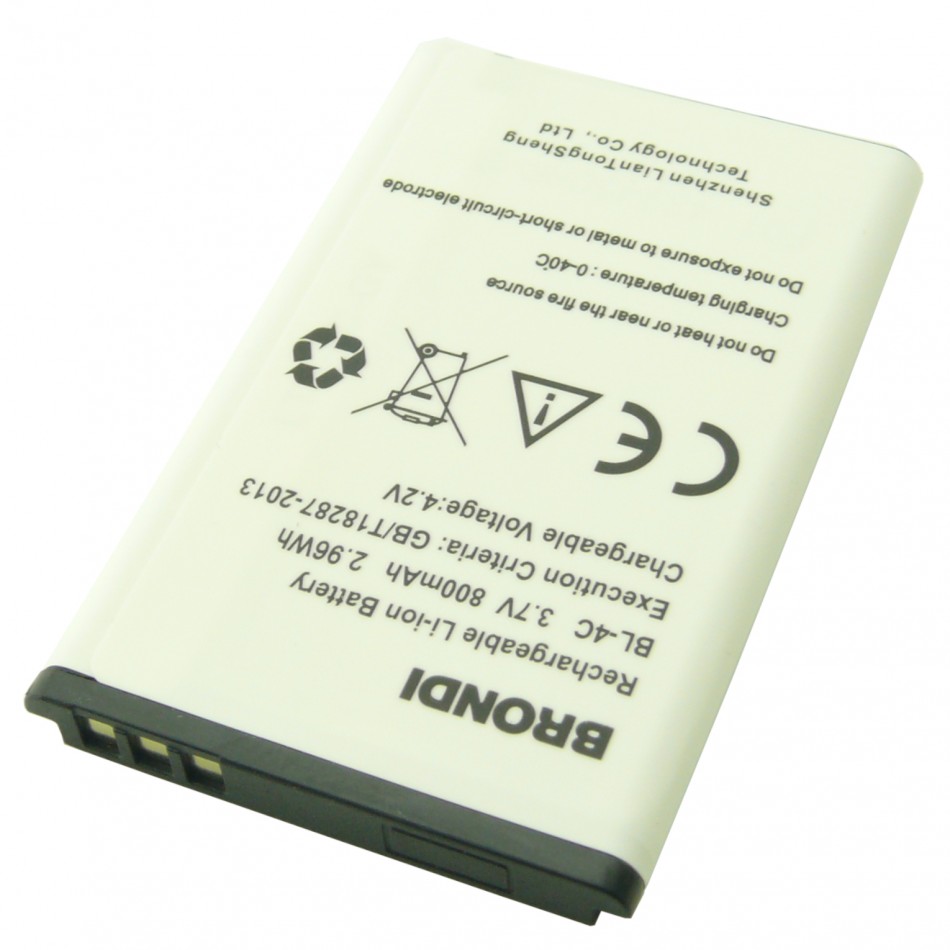 Batteria BL-4C a litio 600 mAh bulk Batteria BL-4C a litio 600 mAh bulk