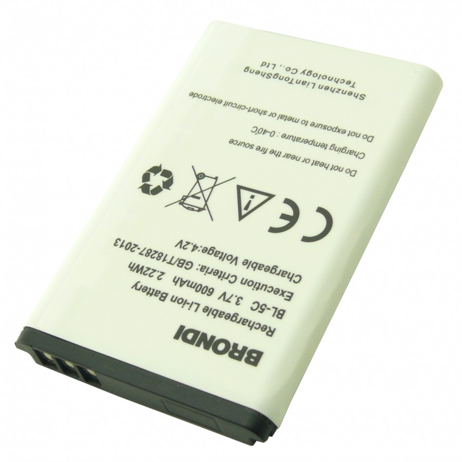 Batteria BL-5C a litio 600 mAh bulk Batteria BL-5C a litio 600 mAh bulk