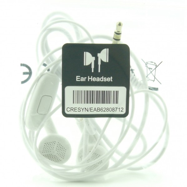 Auricolare stereo bianco Auricolare stereo bianco