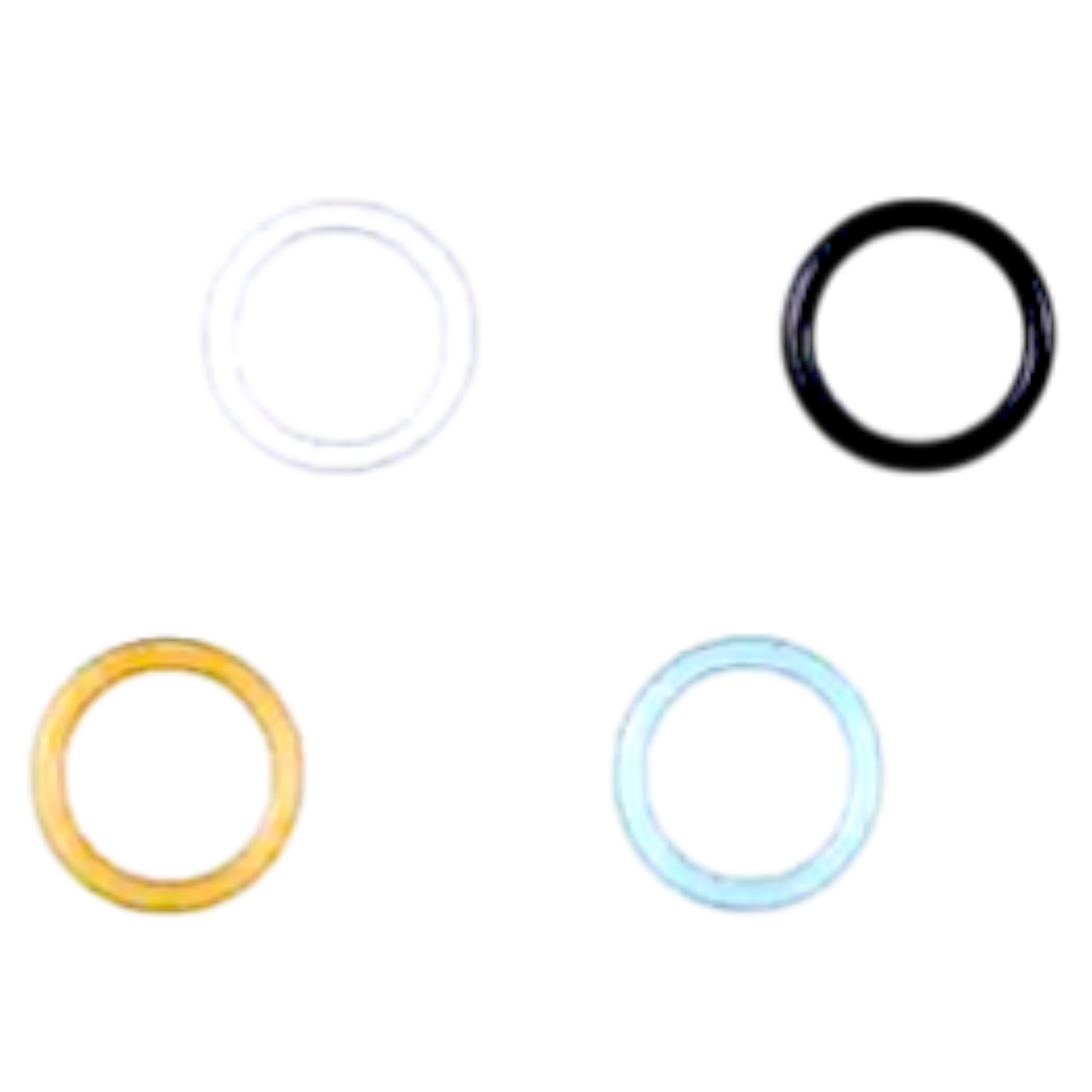 Set di anelli colorati