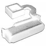 MBG64711701 Tasto slide bianco per LG Mobile LG-E440 Optimus L4 II