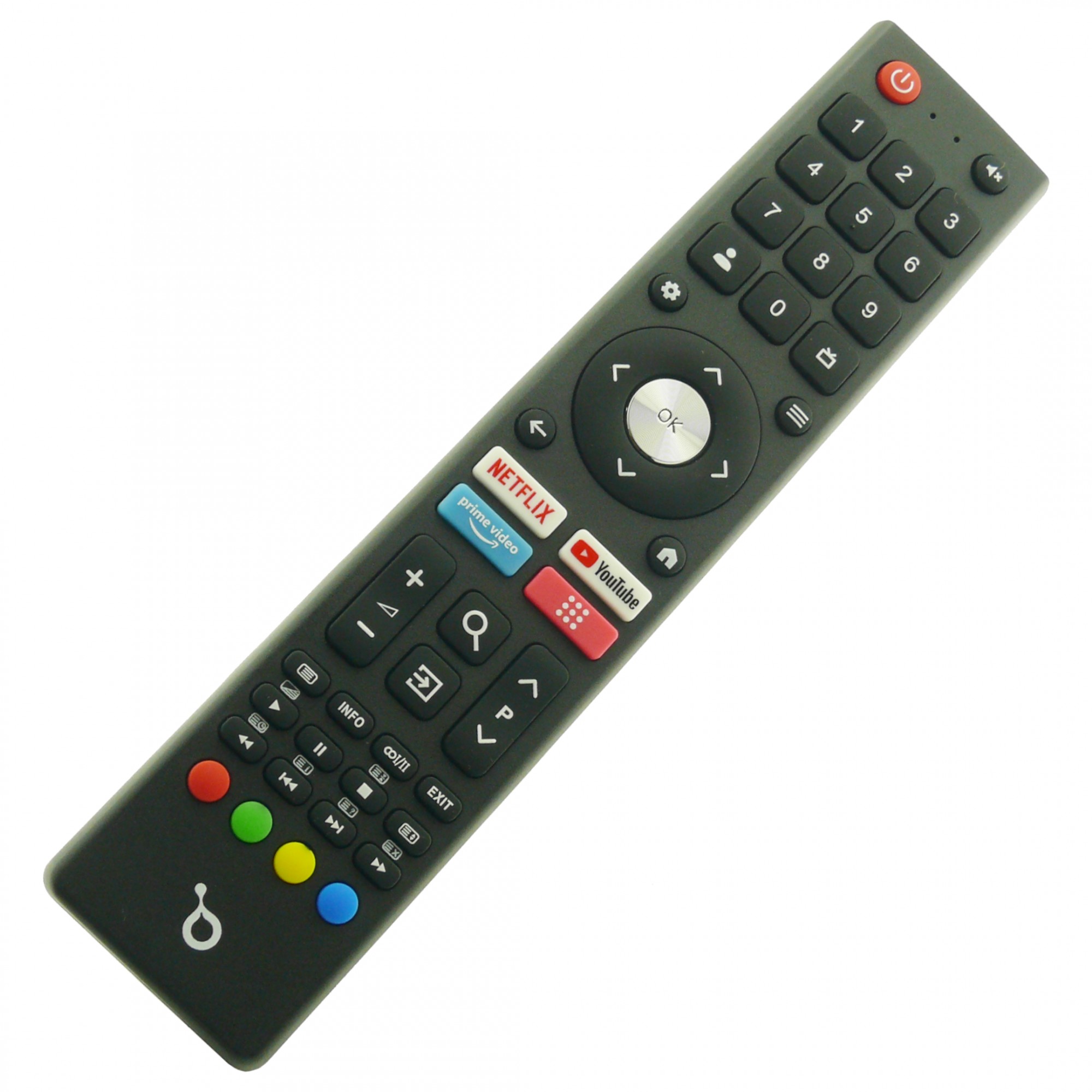Télécommande Universelle IOOIQQ Pour TV Andrino - Compatible AN32H01, AN43U01, AN50U01, AN55U01, AN65UQLED1X (Sans Fonction Vocale)