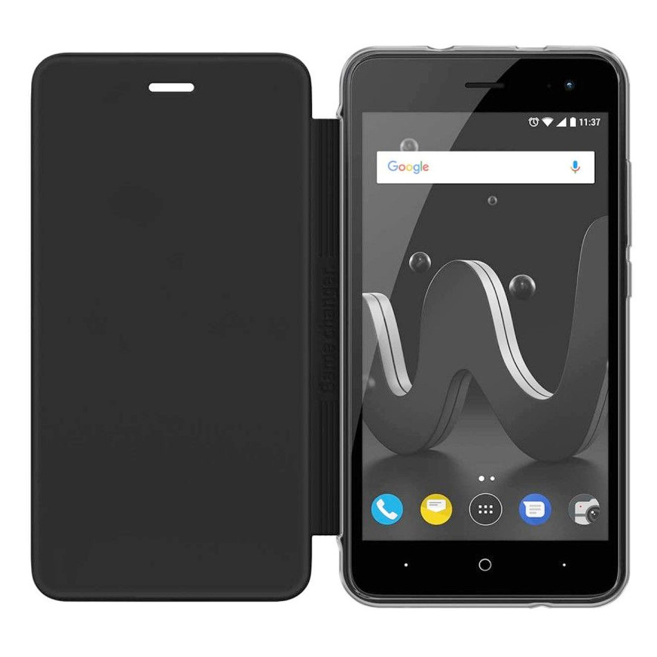 Custodia con flip cover e retro trasparente Custodia con flip cover e retro trasparente