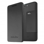 WKRAINFL1716B Custodia a libro nera per Wiko Rainbow
