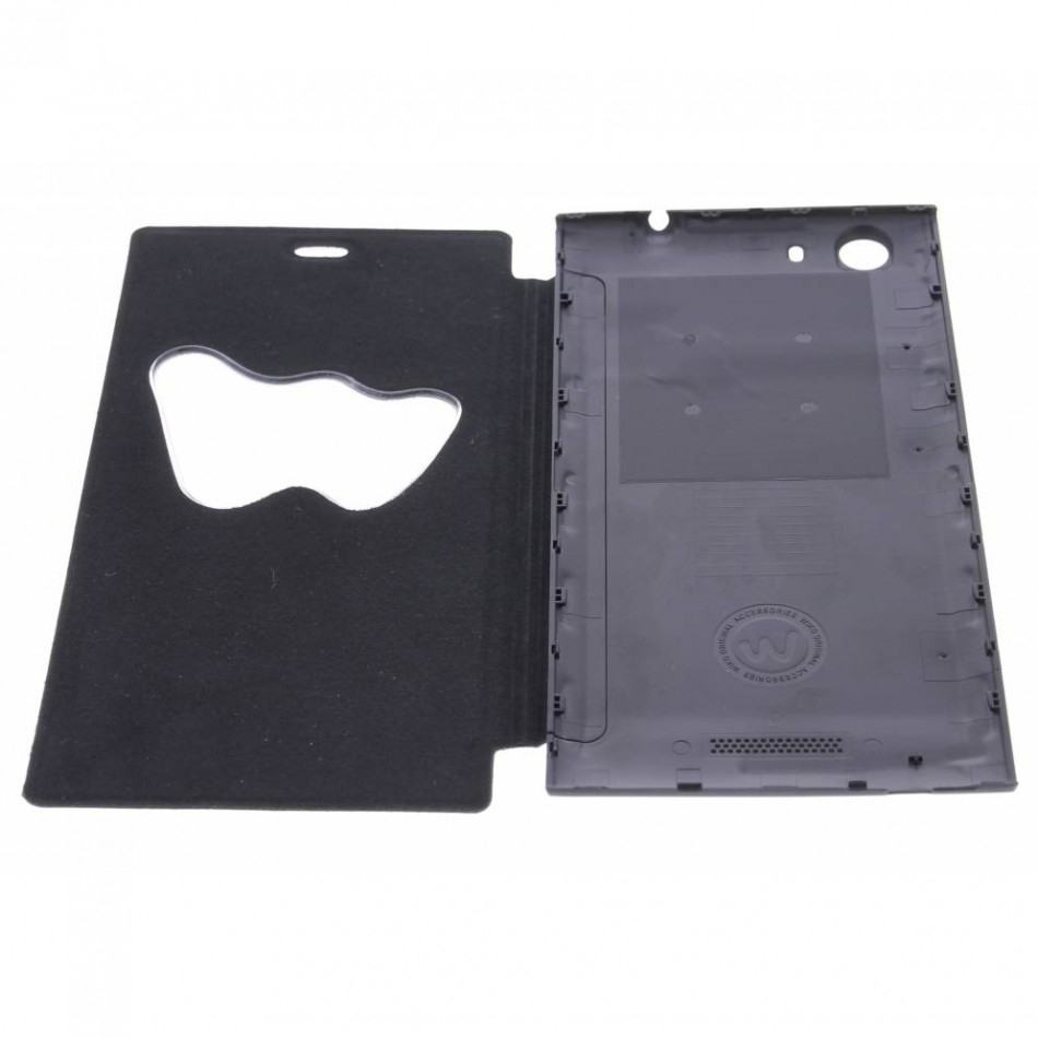 Custodia a flip con finestra a forma di W Custodia a flip con finestra a forma di W